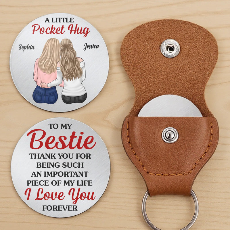 Custom Pocket Hug - Personalized Best Friend Birthday Gifts For Women, Besties, Sisters, BFF - Laughs Louder When You Are Around