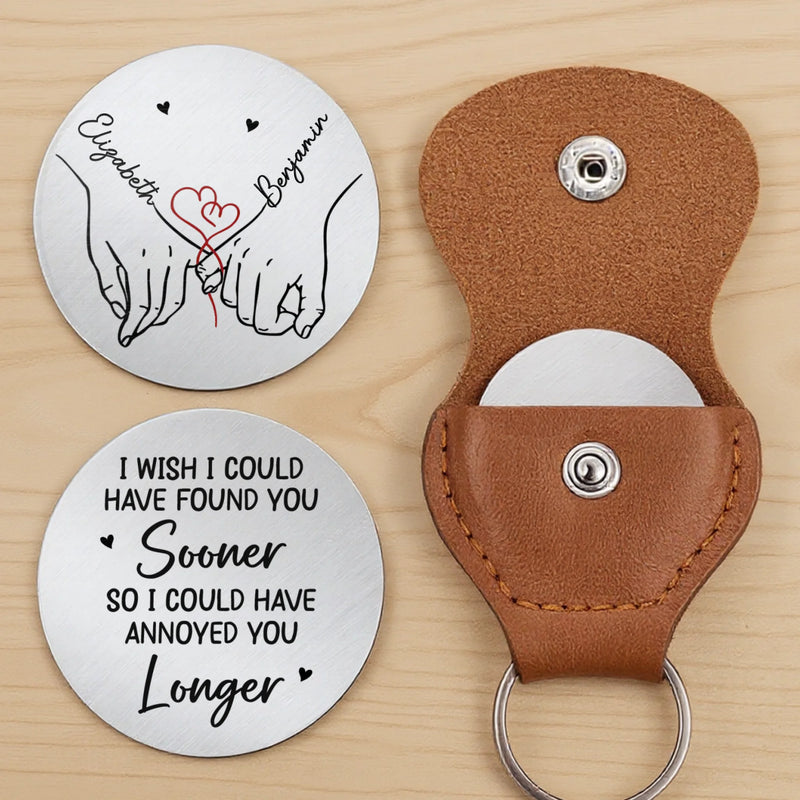Custom Pocket Hug - Personalized Anniversary Wedding Gifts For Husband And Wife, Him And Her - Sent With Love