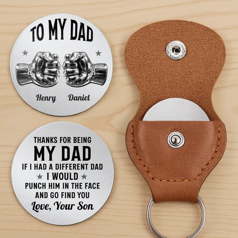 Custom Pocket Hug - Personalized Birthday Gifts For Dad - Dad Is My Hero