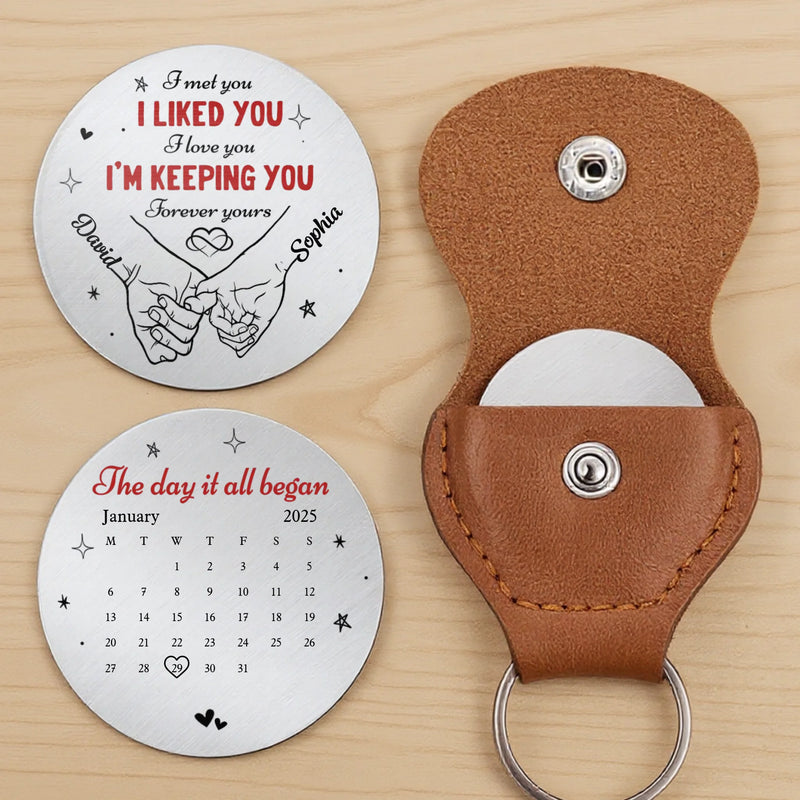 Custom Couple Name and Date Love Gift - Personalized Pocket Hug