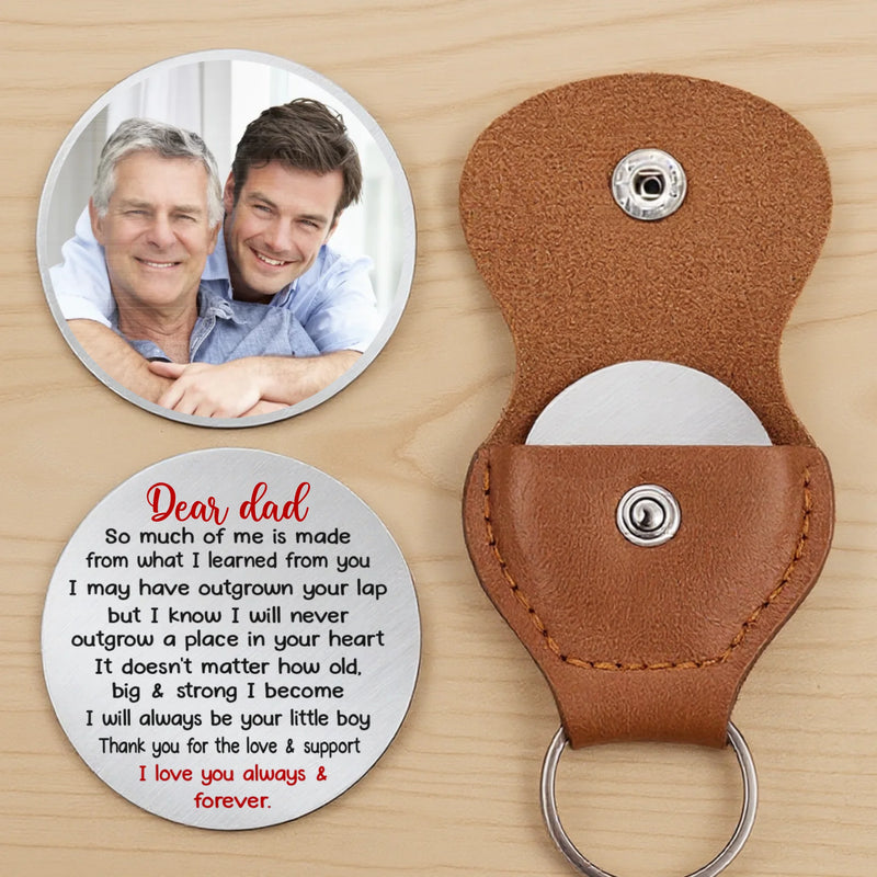 Custom Photo Thank You For Always Being My Guide - Family Personalized Custom Pocket Hug - Father's Day, Gift For Dad, Grandpa, Son, Daughter, Grandson, Granddaughter