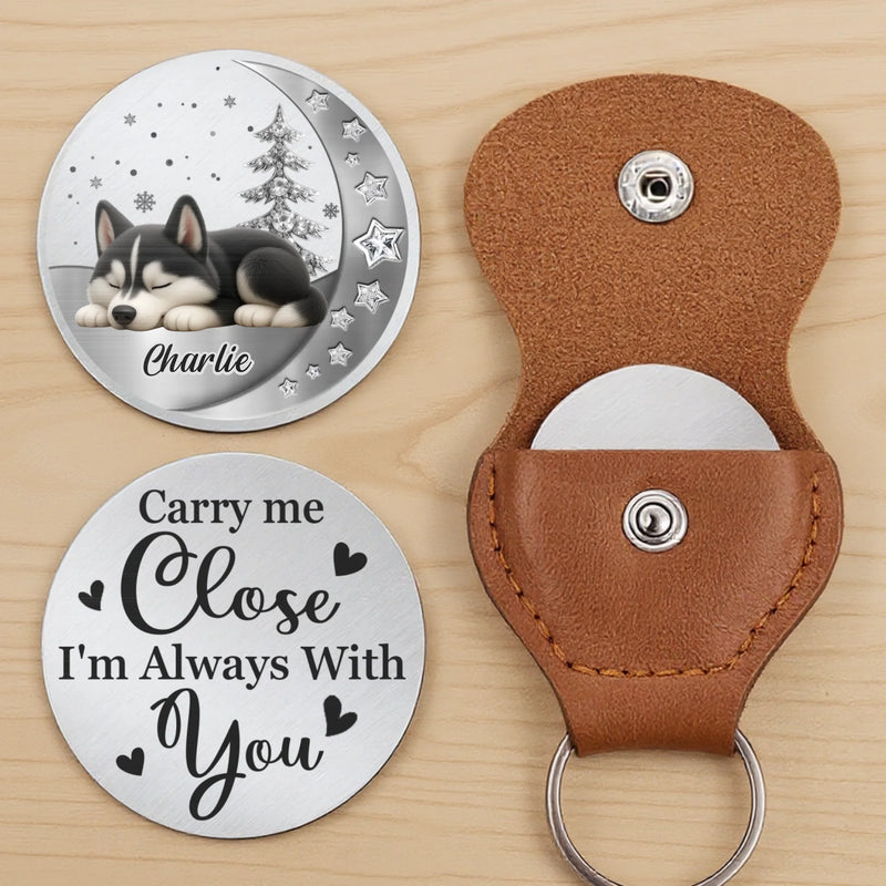 Custom Name Sleeping Dog Gifts for Dog Lovers - Personalized Pocket Hug