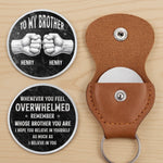 Custom Pocket Hug - Personalized Birthday Gifts For Brother - Stronger When Brothers Stand