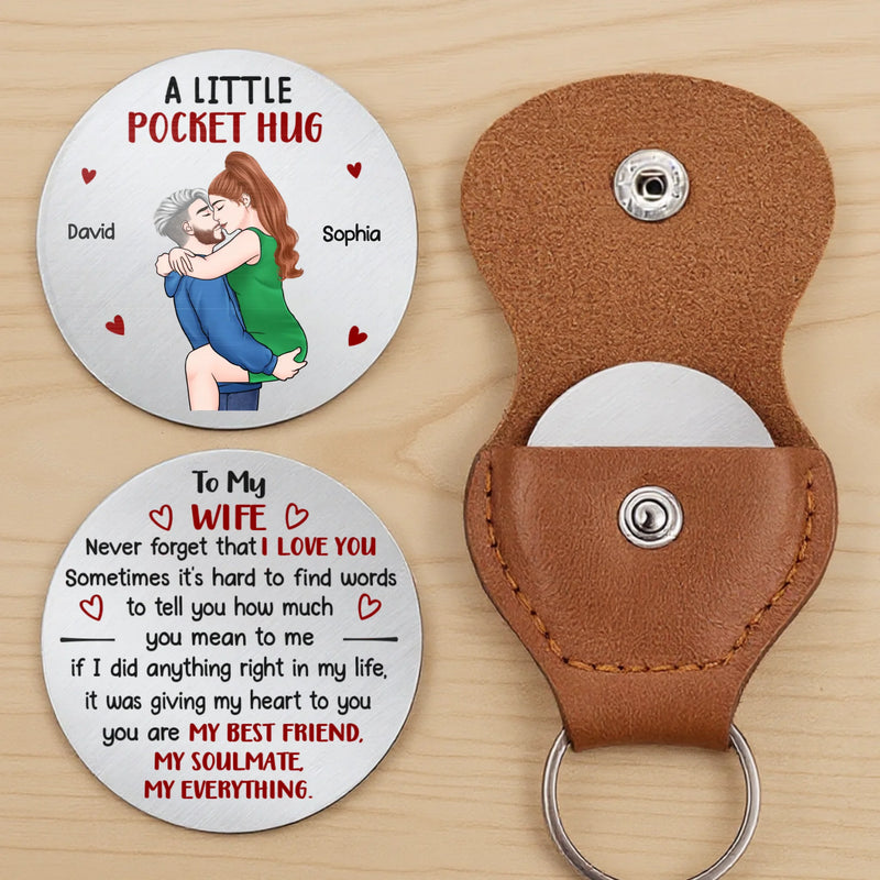 Custom Pocket Hug - Personalized Anniversary Christmas Wedding Gifts For Husband And Wife, Him And Her - You’re My Forever, My Always