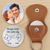 Custom Photo Love Knows No Distance - Couple Personalized Custom Pocket Hug - Gift For Husband Wife, Anniversary