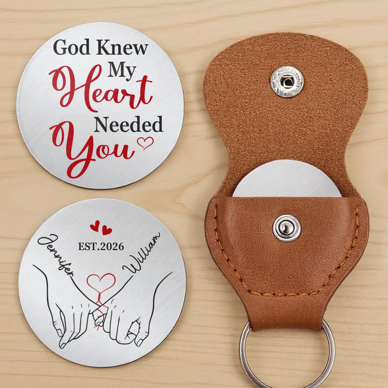Custom Pocket Hug - Personalized Anniversary Wedding Gifts For Husband And Wife, Him And Her - With All My Love