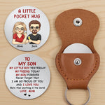 Custom Name Mother Daughter Gifts for Mom - Personalized Pocket Hug