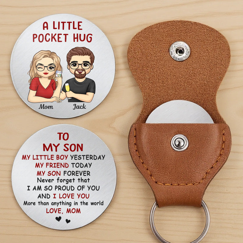 Custom Name Mother Daughter Gifts for Mom - Personalized Pocket Hug