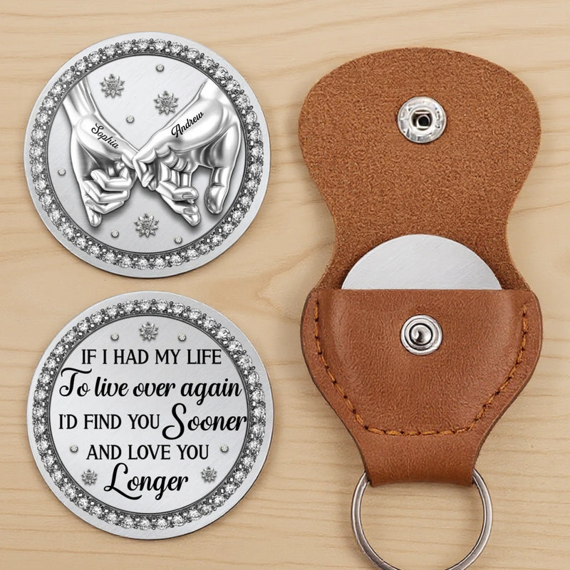 Custom Pocket Hug - Personalized Anniversary Wedding Gifts For Husband And Wife, Him And Her - Our Love Grows Quietly Strong