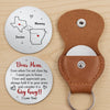 Distance Means Nothing To The Heart - Family Personalized Custom Pocket Hug - Mother's Day, Gift For Mom, Grandma