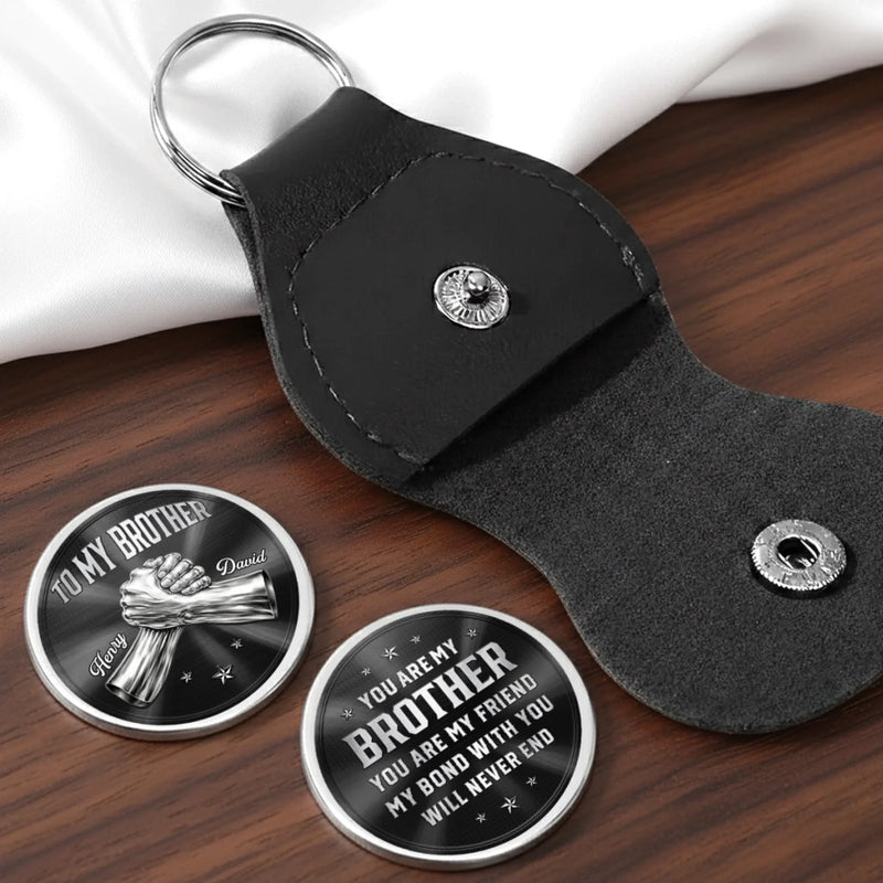 Custom Pocket Hug - Personalized Birthday Gifts For Brother - Brotherhood Stronger Than Time