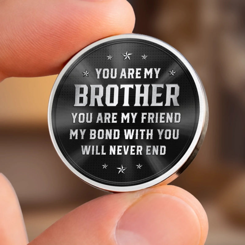 Custom Pocket Hug - Personalized Birthday Gifts For Brother - Brotherhood Stronger Than Time