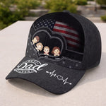 Custom Hat, All Over Print Classic Cap - Personalized 4th Of July Gifts For Dad, Grandpa - Strong And Free