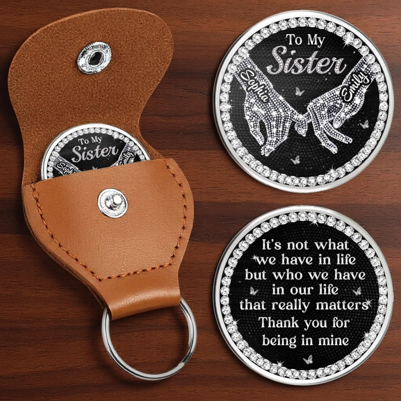 Custom Pocket Hug - Personalized Best Friend Birthday Gifts For Women, Besties, Sisters, BFF - A Friendship Called Sisterhood