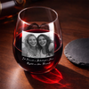 Custom Photo Wine Glass - Personalized Best Friend Birthday Gifts For Women, Besties, Sisters, BFF - Wine A Little Laugh A Lot