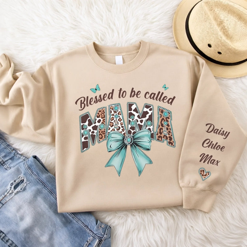 Custom Unisex Sweater, Hoodie - Personalized Mother's Day Birthday Gifts For Mom, Grandma - Blessed Mama Life