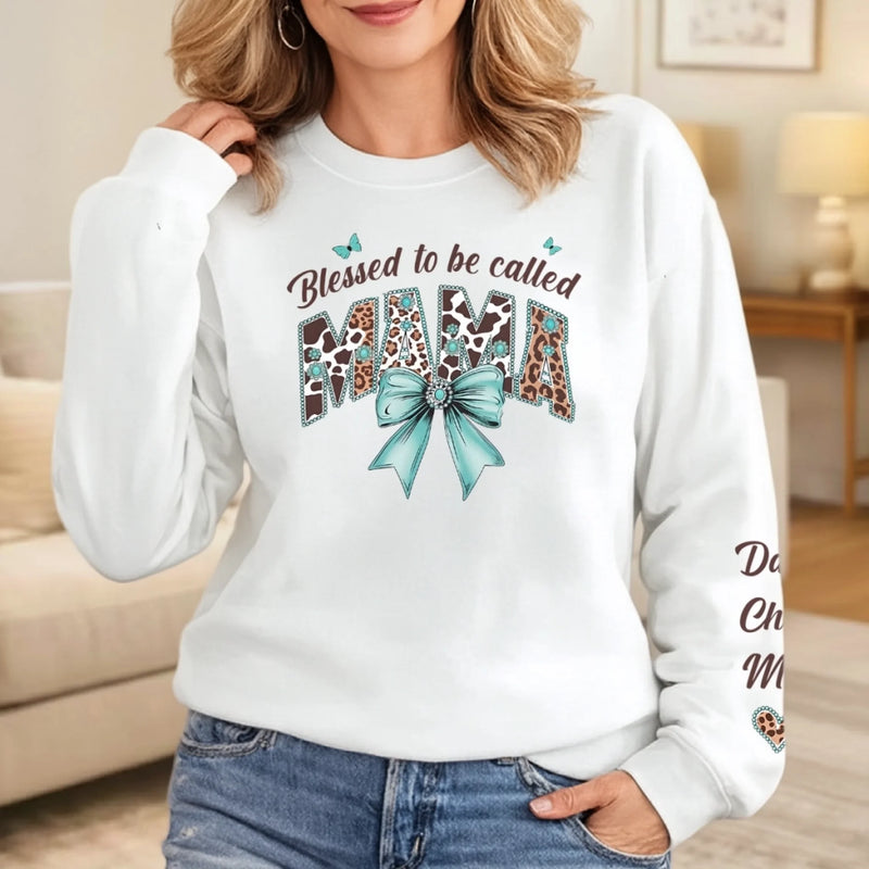 Custom Unisex Sweater, Hoodie - Personalized Mother's Day Birthday Gifts For Mom, Grandma - Blessed Mama Life