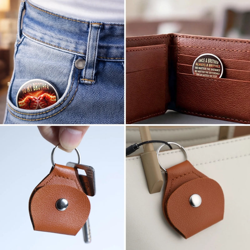 Custom Pocket Hug - Personalized Birthday Gifts For Brother - Brothers Beyond Blood