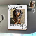 Custom Photo Car Visor Clip - Personalized Pet Memorial Sympathy Gifts For Dogs, Cats - My Little Guardian Angel