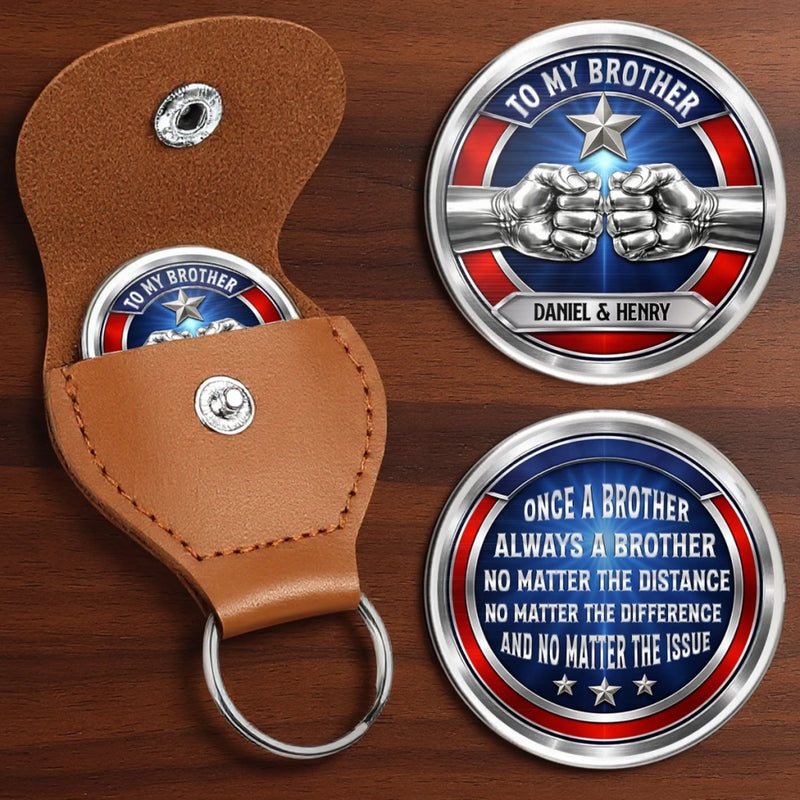 Custom Pocket Hug - Personalized America 250th Anniversary Gifts For Brother - Brothers Share One Soul