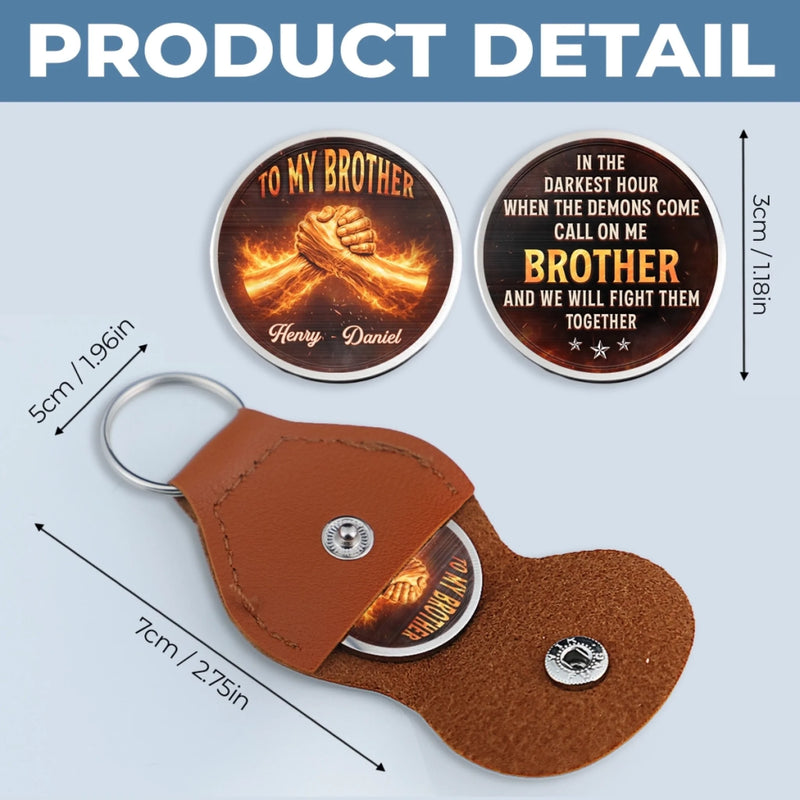 Custom Pocket Hug - Personalized Birthday Gifts For Brother - Born To Be Brothers