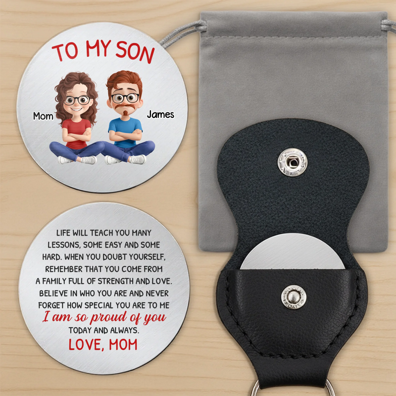 Custom Pocket Hug - Personalized Birthday Gifts For Mom, Son - Carry My Love With You