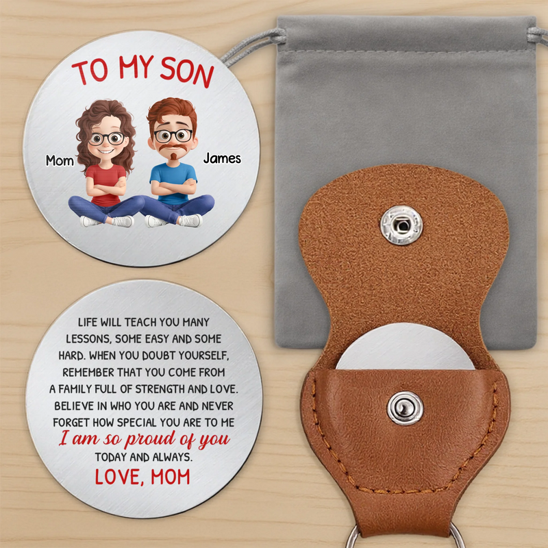Custom Pocket Hug - Personalized Birthday Gifts For Mom, Son - Carry My Love With You