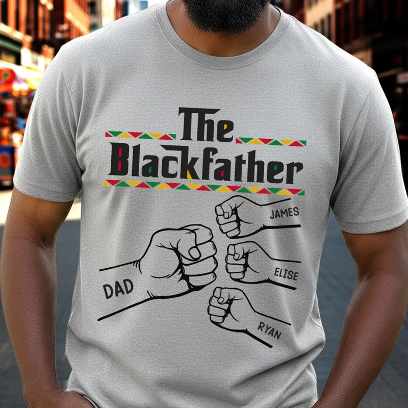 Custom Unisex T-shirt, Premium T-shirt, Hoodie - Personalized Father's Day Birthday Gifts For Dad, Grandpa - The Blackfather