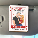 Custom Car Visor Clip - Personalized Anniversary Wedding Gifts For Husband And Wife, Him And Her - You And Me Always