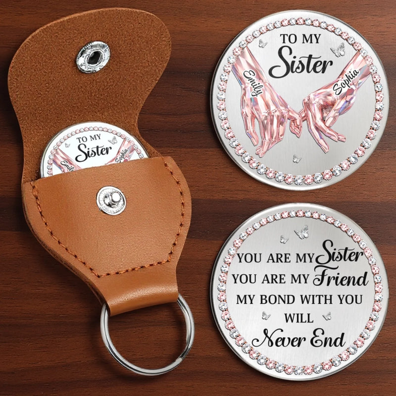Custom Pocket Hug - Personalized Best Friend Birthday Gifts For Women, Besties, Sisters, BFF - Always Stand Together