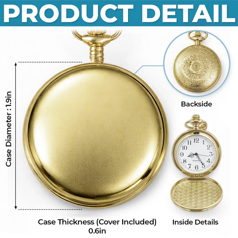 Custom Pocket Watch - Personalized Birthday Gifts For Brother - Timeless Brotherhood