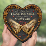 Custom Heart Shaped Stone With Stand - Personalized Anniversary Wedding Gifts For Husband And Wife, Him And Her - Endlessly Yours