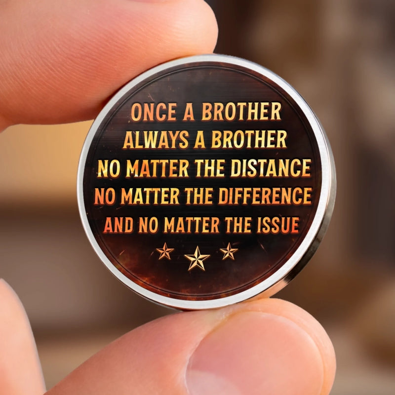 Custom Pocket Hug - Personalized Birthday Gifts For Brother - Standing With Brothers
