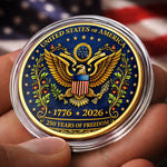 Commemorative Keepsake Coin - America 250th Anniversary Gifts For Women, Men - Strong Roots Bright Future