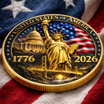Commemorative Keepsake Coin - America 250th Anniversary Gifts For Women, Men - United In Courage And Glory