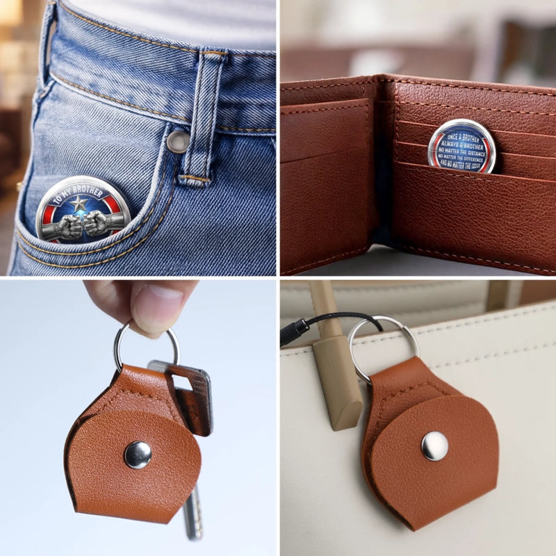 Custom Pocket Hug - Personalized America 250th Anniversary Gifts For Brother - One Soul, Two Brothers