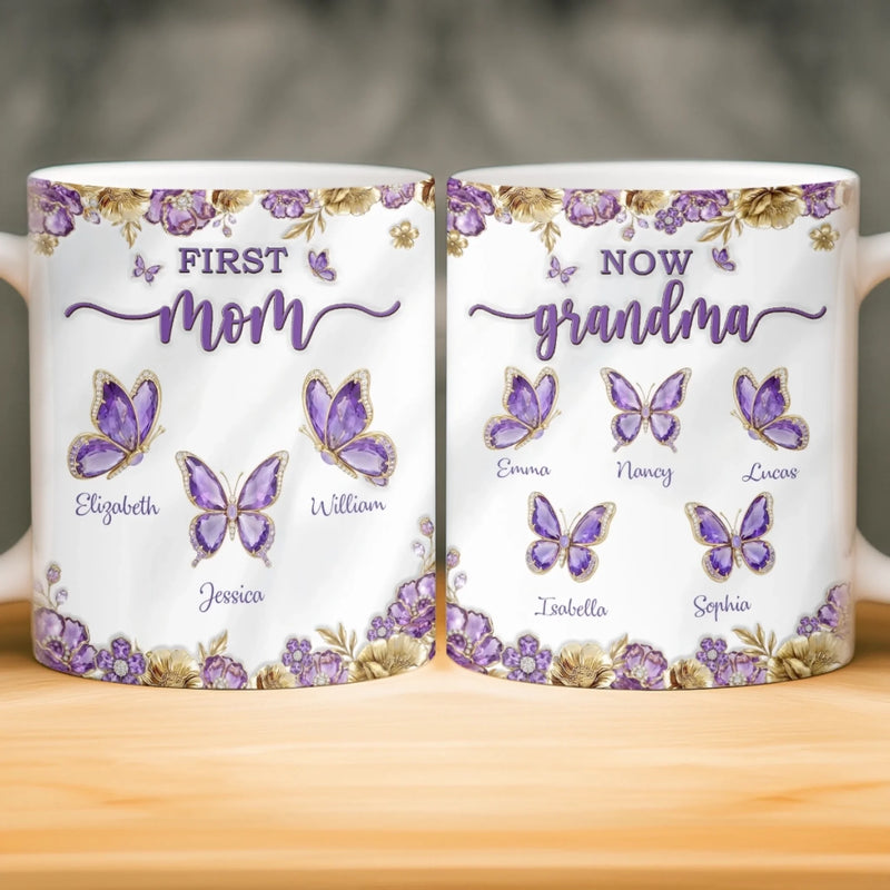 Custom Mug - Personalized Mother's Day Birthday Gifts For Mom, Grandma - First My Mom, Always My Safe Place