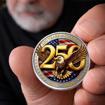Commemorative Keepsake Coin - America 250th Anniversary Gifts For Women, Men - United By Freedom, Driven By Pride