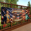 Custom Polyester Outdoor Banner - Personalized America 250th Anniversary Gifts For Mom, Dad, Brother, Sister, Kids - Stars Shine Brighter At 250