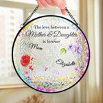 Custom Stained Glass Window Hanging Suncatcher - Personalized Mother's Day Gifts For Mom, Daughter - A Bond Like No Other