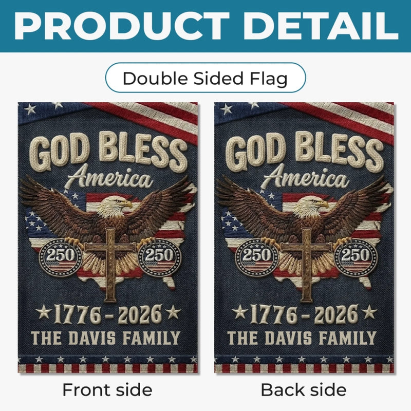 Custom Flag - Personalized America 250th Anniversary Gifts For Mom, Dad, Brother, Sister, Kids - Courage Built Our Future