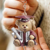 Pawsitively Proud Graduate - Family Personalized Custom Shaped Acrylic Keychain - Graduation Gift For Family Members, Siblings, Brothers, Sisters