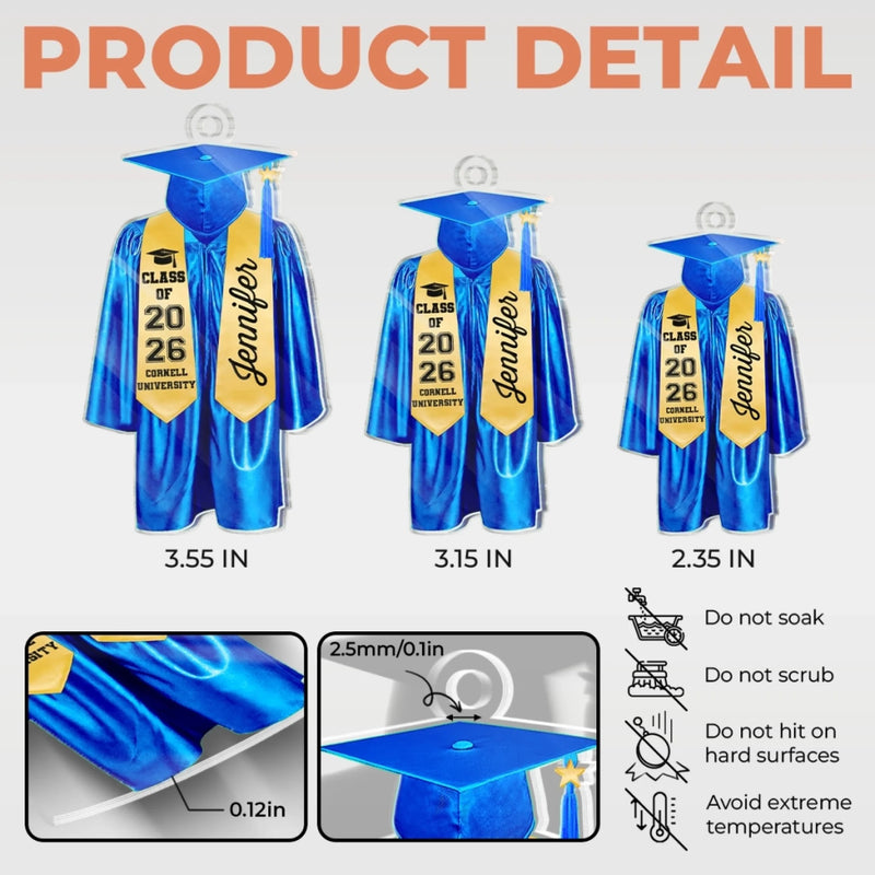 Custom Name Graduation Gifts for Graduates - Personalized Acrylic Keychain