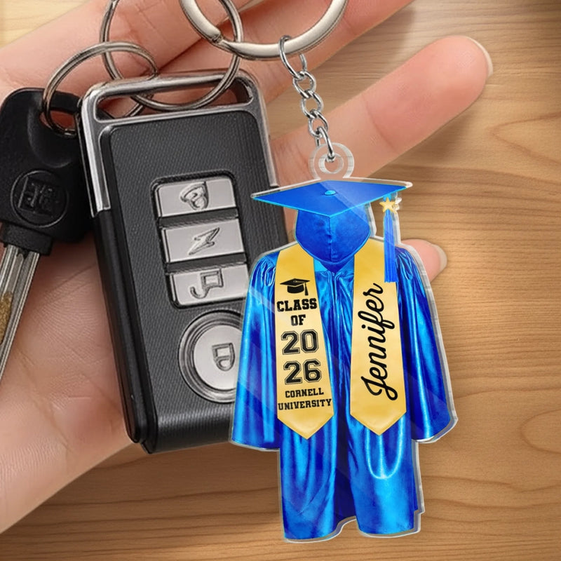Custom Name Graduation Gifts for Graduates - Personalized Acrylic Keychain