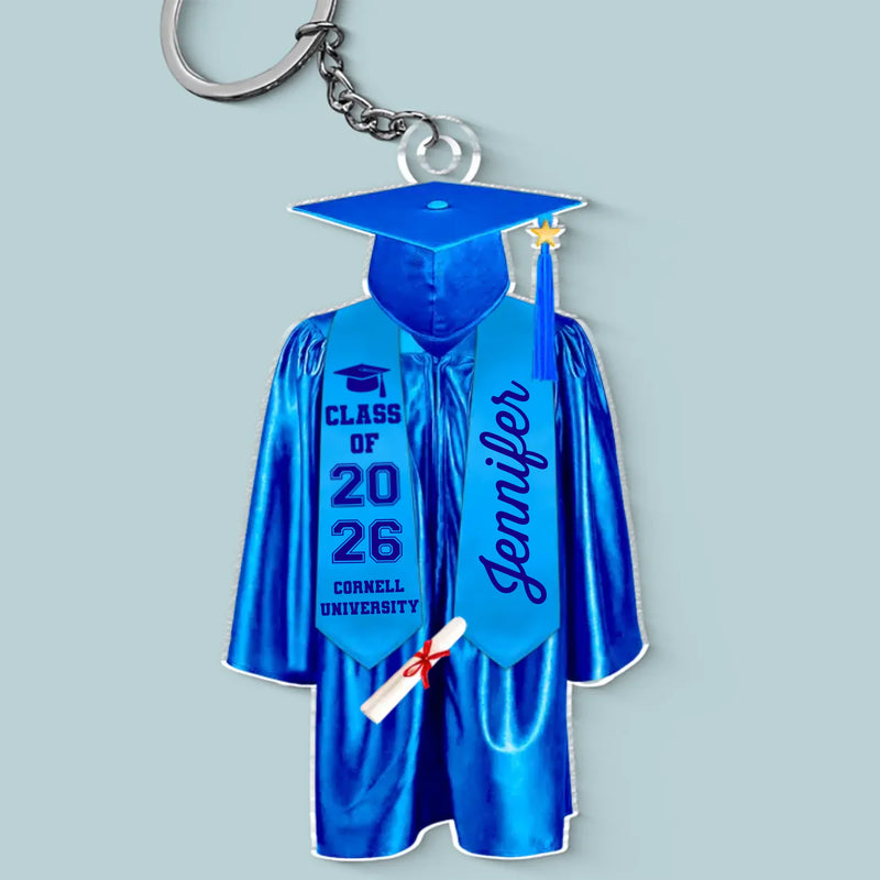 Custom Name Graduation Gifts for Graduates - Personalized Acrylic Keychain
