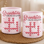 Custom Scrabble 11oz Pink Marble Mug - Personalized Birthday Gifts For Mom, Grandma - Official Grandkid Spoiler