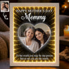 Custom Photo Infinity Mirror Light Box - Personalized Mother's Day Birthday Gifts For Mom - Mom, Always My Hero