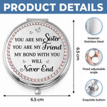 Custom Compact Mirror - Personalized Best Friend Birthday Gifts For Women, Besties, Sisters, BFF - Pinky Promise, Forever