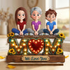 Custom 2-Layered Wooden Plaque - Personalized Mother's Day Birthday Gifts For Mom - Forever Your Little Crew