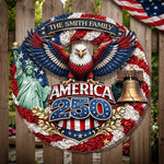 Custom Wood Sign - Personalized America 250th Anniversary Gifts For Mom, Dad, Brother, Sister, Kids - Honor The Spirit Within